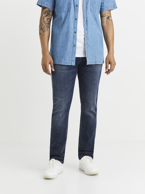 Celio Sötétkék férfi slim fit farmer Celio