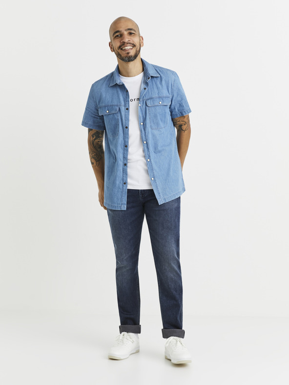 Celio Sötétkék férfi slim fit farmer Celio
