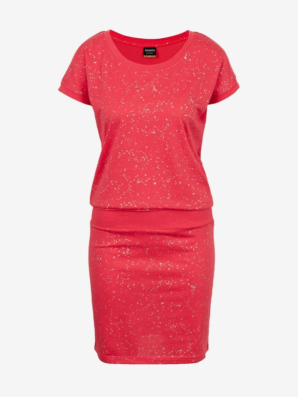 Sam 73 Sötét rózsaszín női mintás ruha SAM 73 Nika