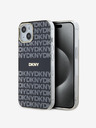DKNY PC/TPU ismétlődő mintás tonális csíkos Magsafe hátlap iPhone 13-hoz Fekete DKNY DKNY