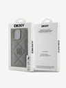 DKNY DKNY PU-bőr steppelt stack logós hátsó borító iPhone 16 Pro Max készülékhez Szürke