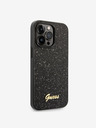 Guess Guess PC/TPU csillámpelyhek fém logós hátlap iPhone 14 Pro Max-hoz Fekete