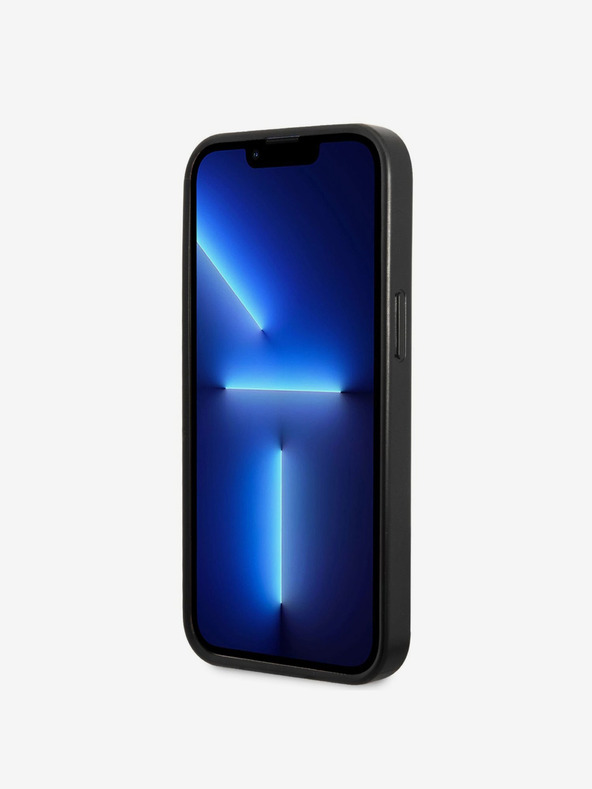 Guess Guess PC/TPU csillámpelyhek fém logós hátlap iPhone 14 Pro Max-hoz Fekete