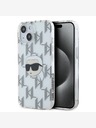 Karl Lagerfeld Karl Lagerfeld IML galvanizált Karl Head hátlap iPhone 15 készülékhez átlátszó átlátszó