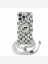 Karl Lagerfeld Karl Lagerfeld IML Monogram Kereszttest K&CH Heads MagSafe hátlapi borító iPhone 16 Pro-hoz Átlátszó