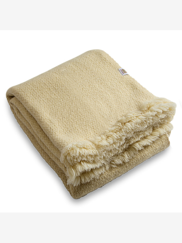 Balkanova Karandila VII fehér, festetlen, gyapjúból készült gyapjú takaró