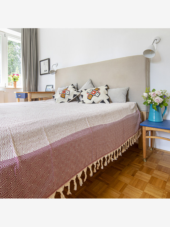 Balkanova Pamut ágytakaró Nefes III - cseresznyepiros