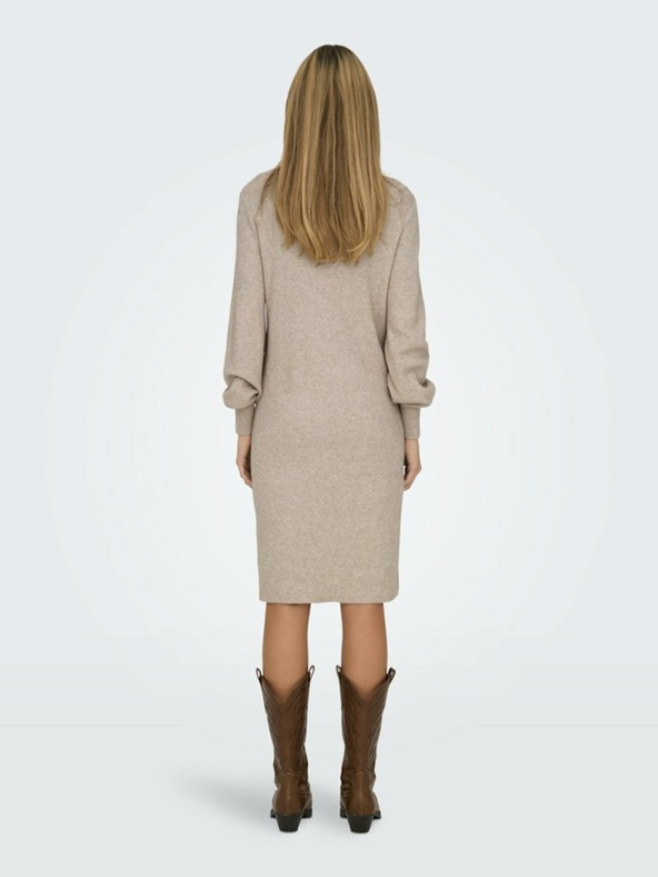 ONLY Bézs női pulóver ruha ONLY Katia Katia