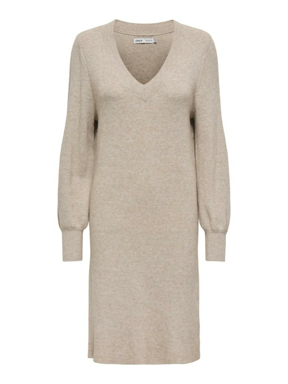 ONLY Bézs női pulóver ruha ONLY Katia Katia