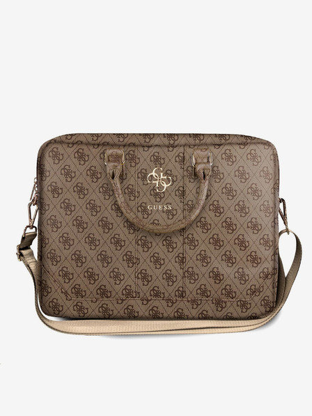 Guess Guess PU 4G fém logós notebook táska 15/16 barna"