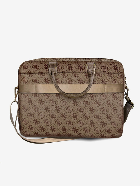 Guess Guess PU 4G fém logós notebook táska 15/16 barna"
