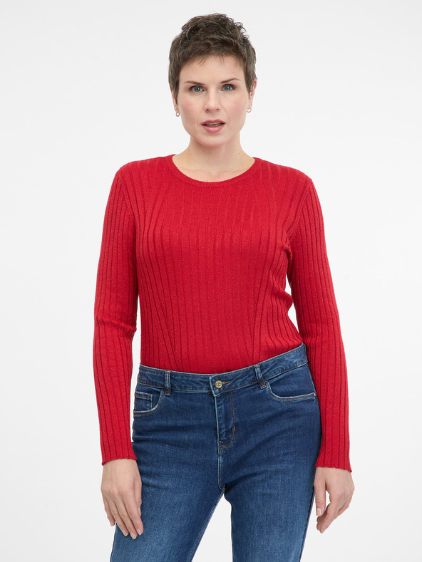 Orsay Orsay piros női hosszú ujjú póló