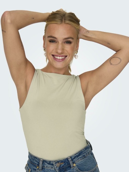 ONLY Bézs színű női fordítható basic tank top ONLY Ea