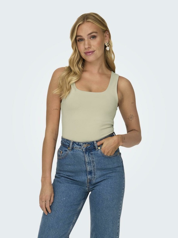 ONLY Bézs színű női fordítható basic tank top ONLY Ea
