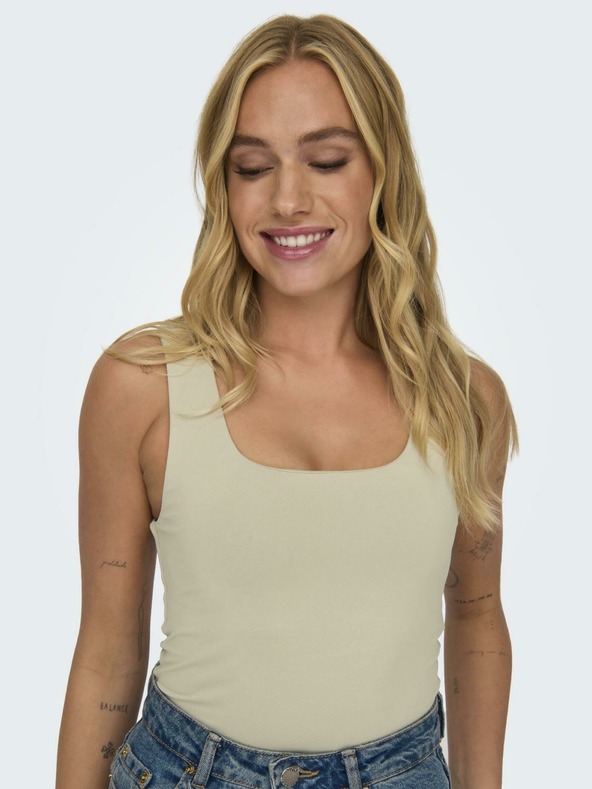 ONLY Bézs színű női fordítható basic tank top ONLY Ea