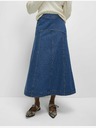 Marks & Spencer Denim midi szoknya díszvarrással Marks & Spencer tengerészkék