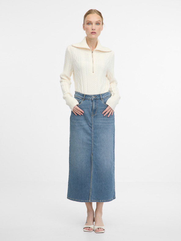 Orsay ORSAY kék női farmer maxi szoknya