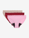 Marks & Spencer Magas nedvszívó képességű menstruációs bikini bugyi, 3 db Marks & Spencer piros
