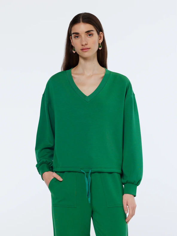 Scotch & Soda Zöld női modál pulóver Scotch & Soda