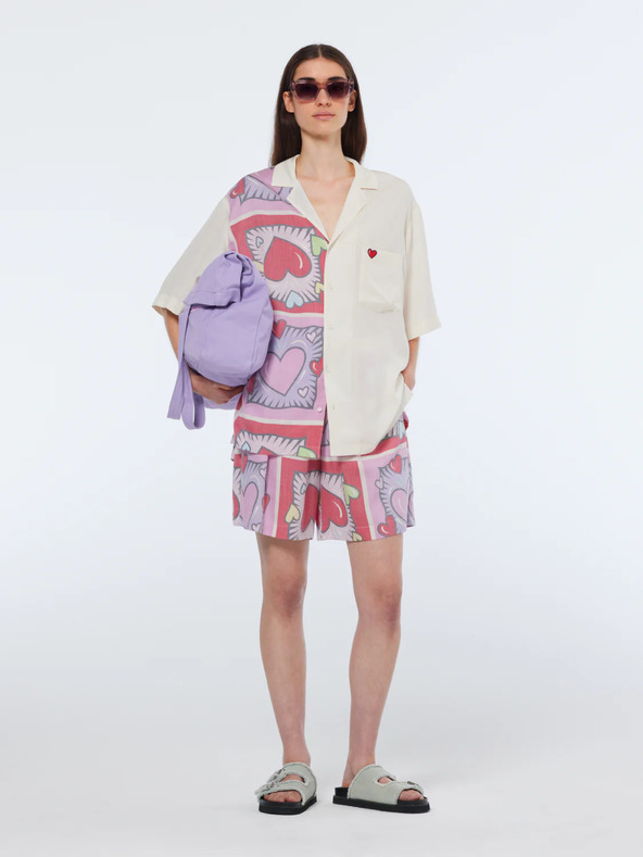 Scotch & Soda Scotch & Soda piros és krémszínű női mintás ingkabát