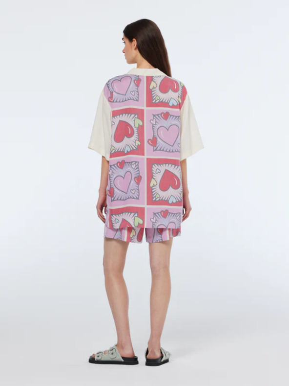 Scotch & Soda Scotch & Soda piros és krémszínű női mintás ingkabát