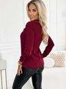 numoco Numoco hosszú ujjú bordó blúz elöl megkötős Numoco