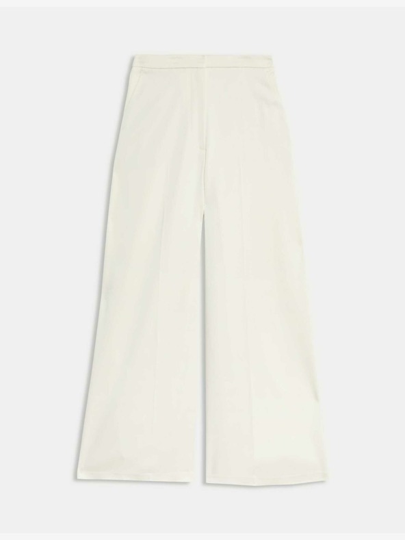 Marks & Spencer Szatén palazzónadrág, elasztikus derékkal Marks & Spencer krémszínű