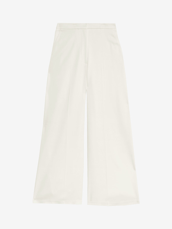 Marks & Spencer Szatén palazzónadrág, elasztikus derékkal Marks & Spencer krémszínű