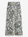 Scotch & Soda Zöld és krémszínű női mintás, széles szárú nadrág Scotch & Soda
