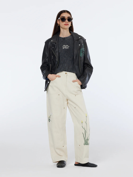 Scotch & Soda Krémszínű női Scotch & Soda nadrágok Scotch & Soda