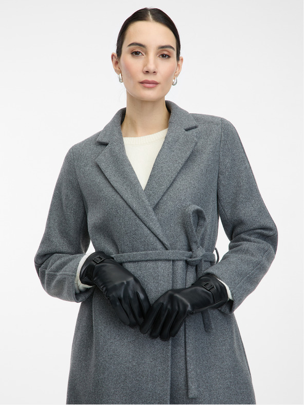 Orsay ORSAY Fekete női bőrkesztyű