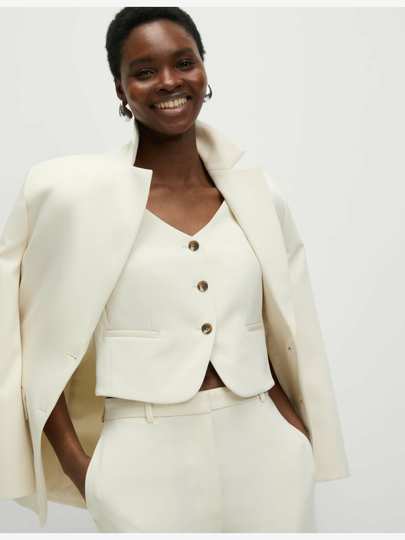 Marks & Spencer Marks & Spencer enyhén szabott mellény, törtfehér