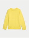 Marks & Spencer Laza textúrájú alpaka gyapjú pulóver Marks & Spencer sárga