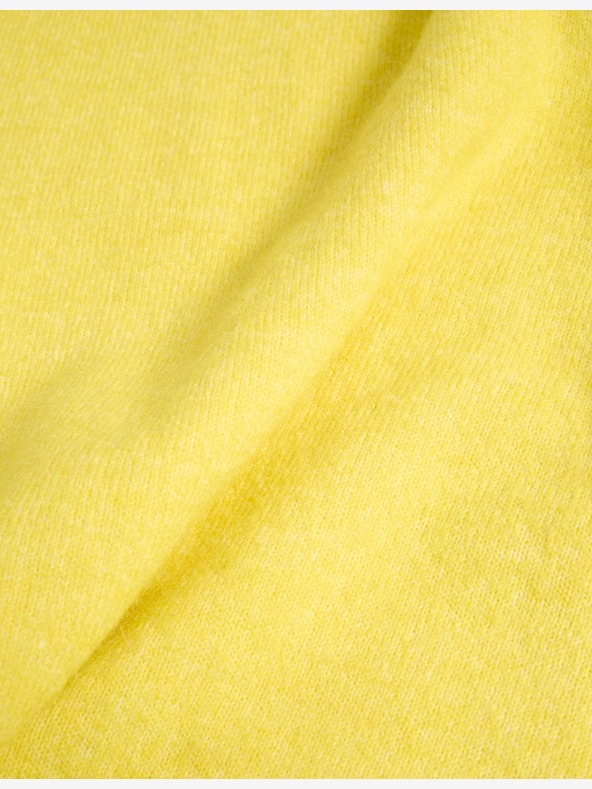 Marks & Spencer Laza textúrájú alpaka gyapjú pulóver Marks & Spencer sárga