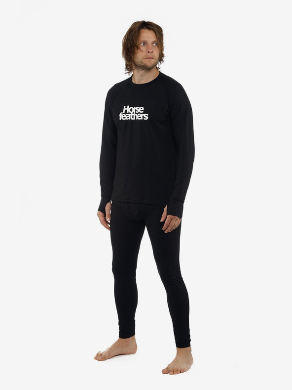 Horsefeathers Thermal póló Riley - fekete méret L HORSEFEATHERS