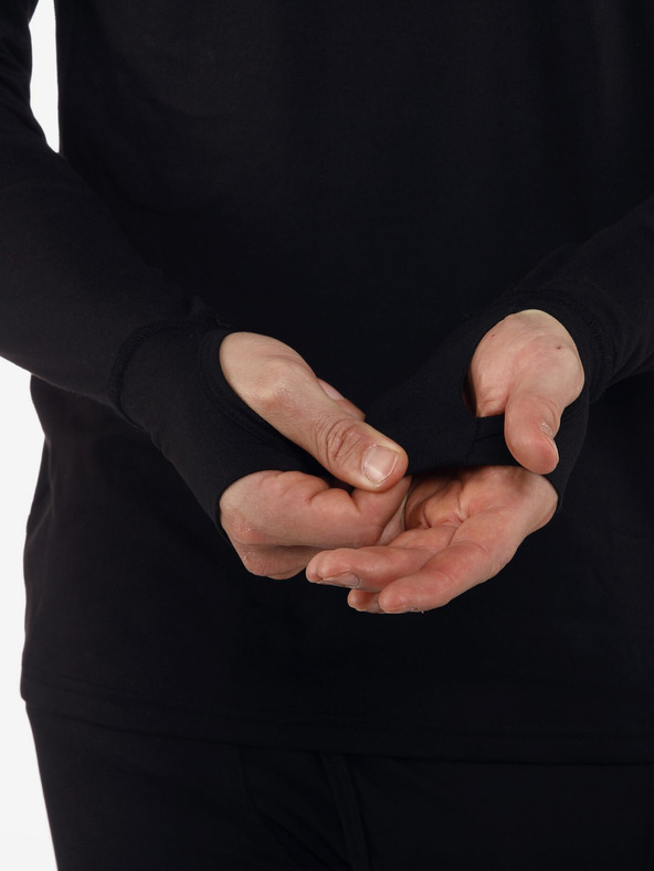 Horsefeathers Thermal póló Riley - fekete méret L HORSEFEATHERS