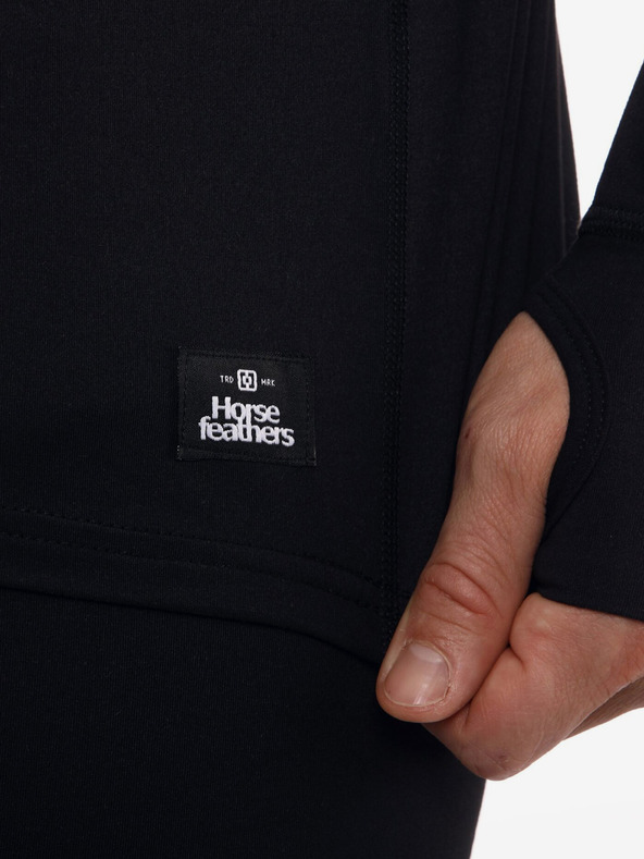 Horsefeathers Thermal póló Riley - fekete méret L HORSEFEATHERS