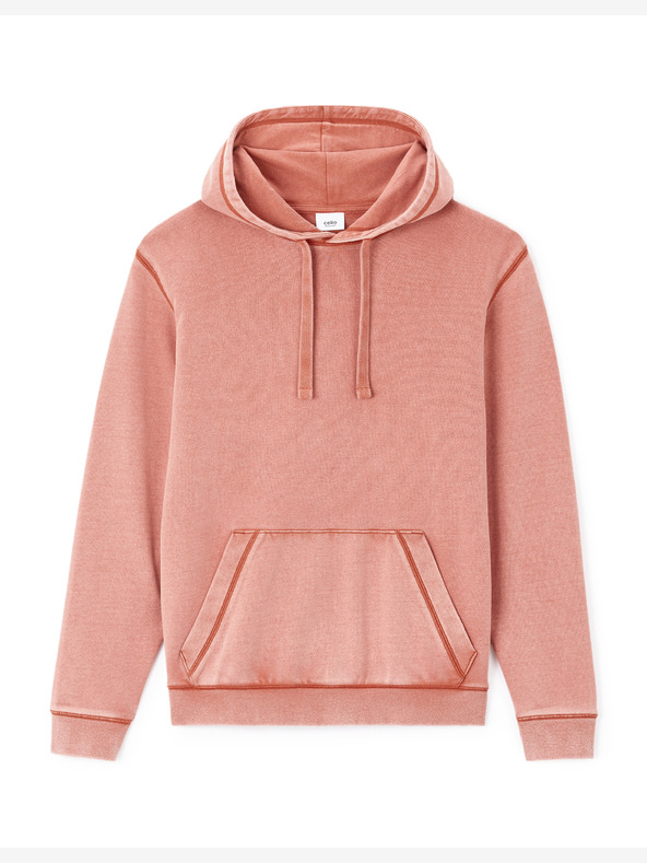 Celio Narancssárga férfi kapucnis pulóver Celio Leblitch