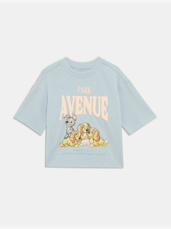 Marks & Spencer Lady and the Tramp™ tiszta pamut póló (1-8 éves korig) Marks & Spencer kék