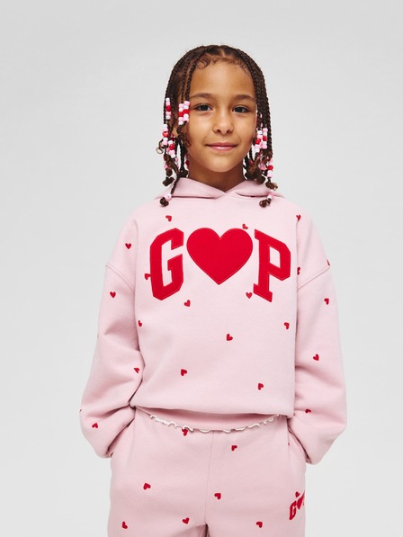 GAP Gyerek pulóver logóval és fleece béléssel GAP