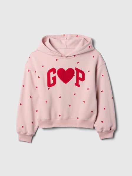 GAP Gyerek pulóver logóval és fleece béléssel GAP
