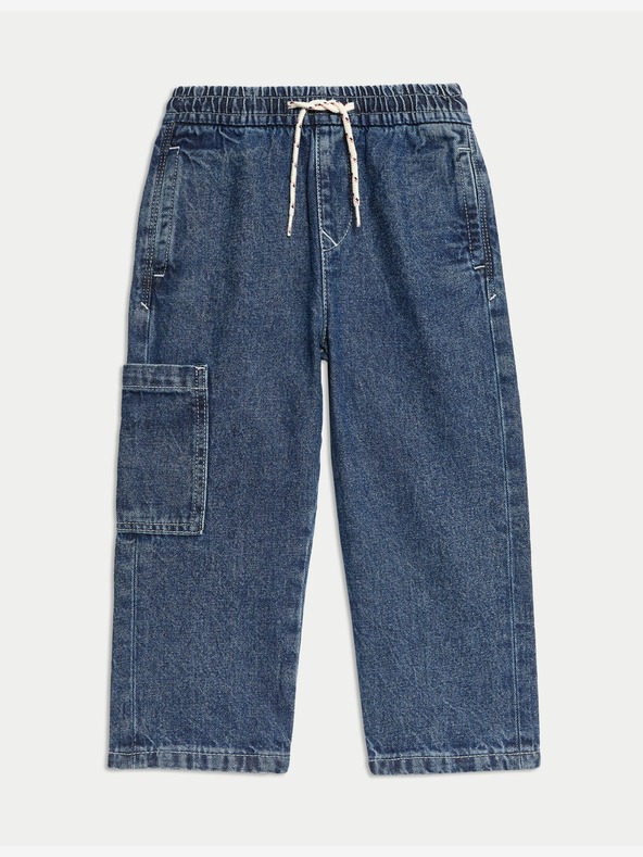 Marks & Spencer Farmernadrág elasztikus derékszíjjal és oldalzsebekkel (2-8 éves korig) Marks & Spencer tengerészkék