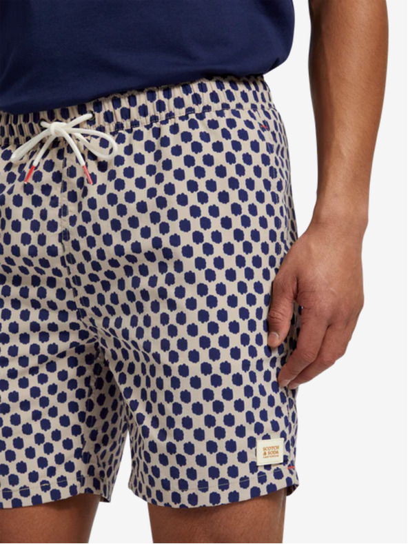 Scotch & Soda Kék és bézs színű férfi mintás fürdőruha Scotch & Soda