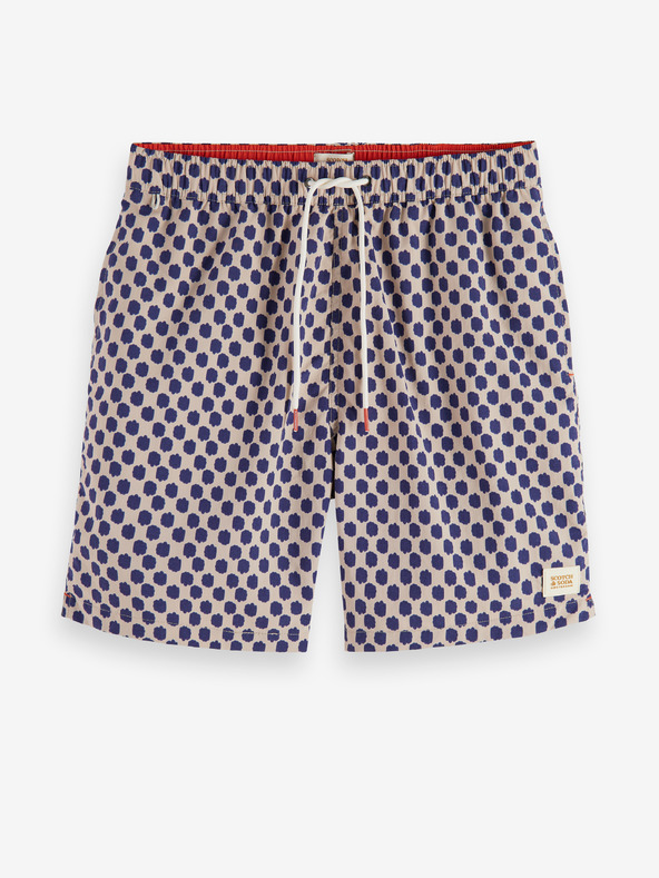 Scotch & Soda Kék és bézs színű férfi mintás fürdőruha Scotch & Soda