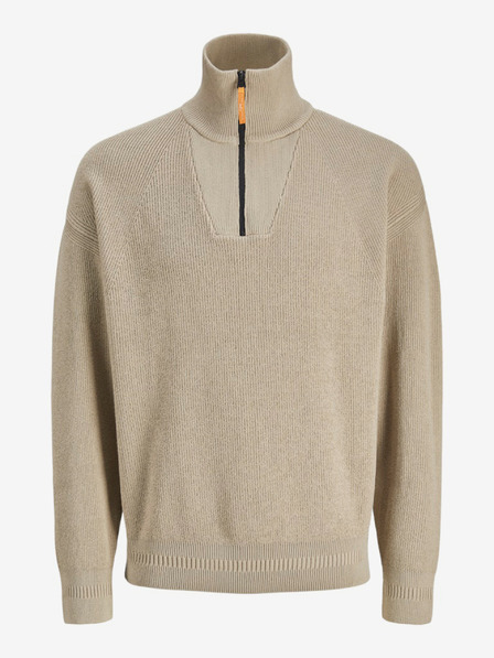 Jack & Jones Bézs férfi Jack & Jones Outdoor Zip pulóver cipzárral