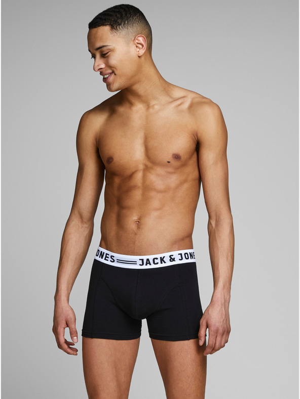 Jack & Jones Három darabos szett Jack & Jones Sense boxeralsó fehér, fekete és szürke színben.