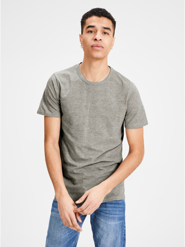 Jack & Jones Szürke csíkos basic póló Jack & Jones Basic