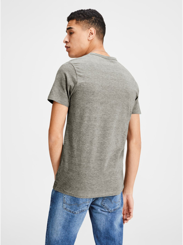 Jack & Jones Szürke csíkos basic póló Jack & Jones Basic