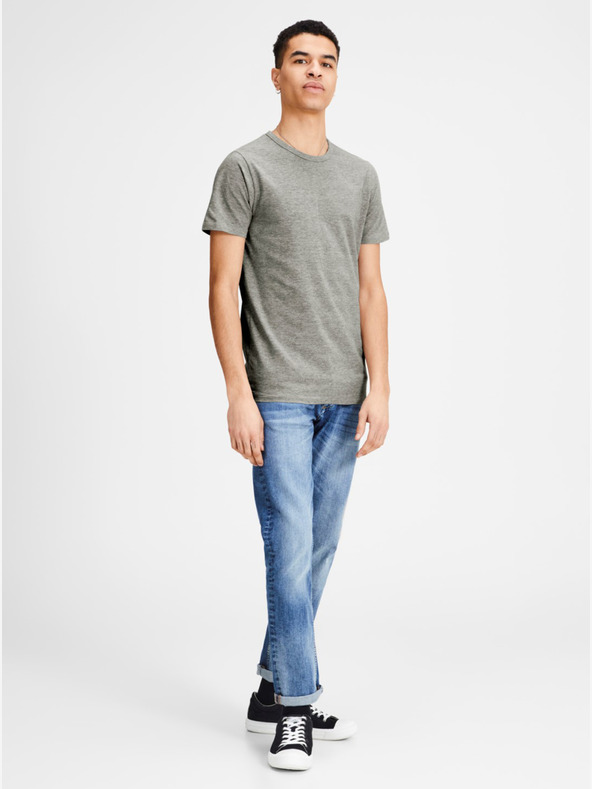 Jack & Jones Szürke csíkos basic póló Jack & Jones Basic