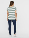 Vero Moda Zöld-fehér csíkos póló VERO MODA Wide Stripe zöld-fehér csíkos póló VERO MODA széles csíkos póló